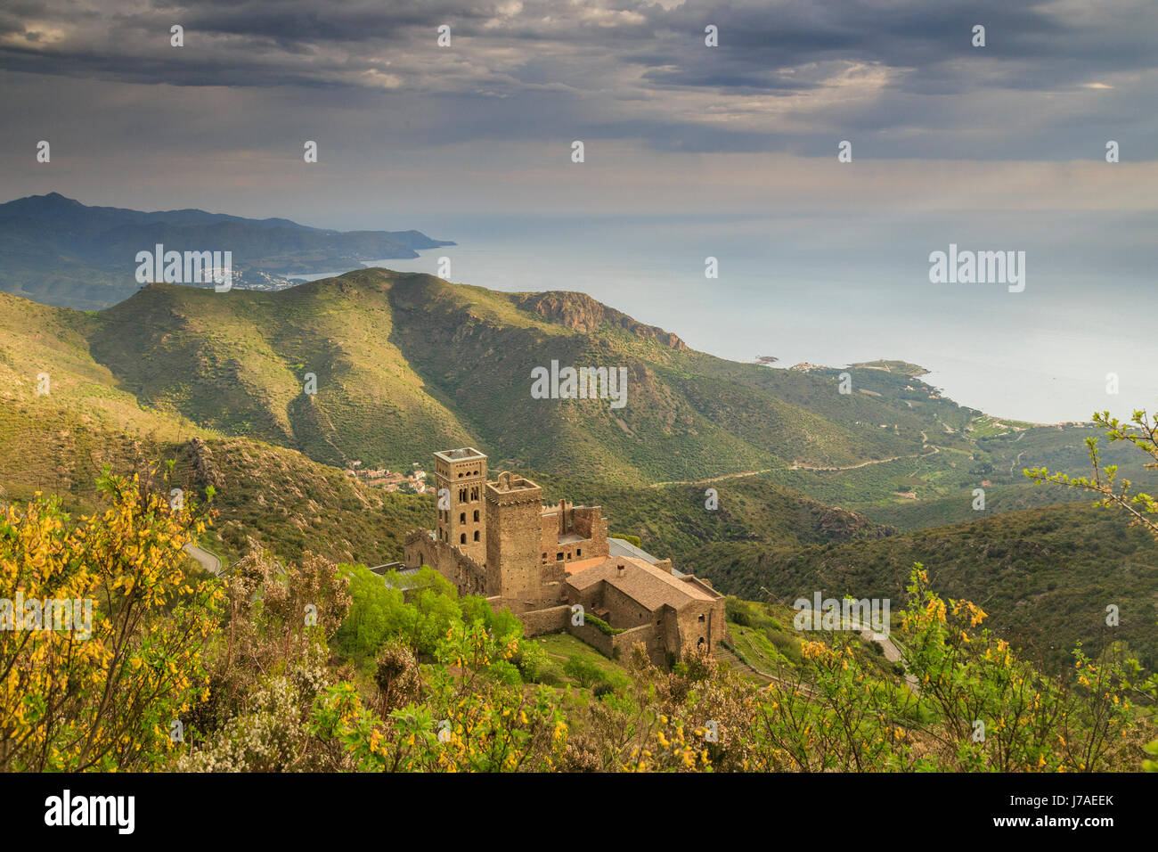 Spagna, Catalogna, Costa Brava, El Port de la Selva, Monastero di Sant Pere de Rodes Foto Stock