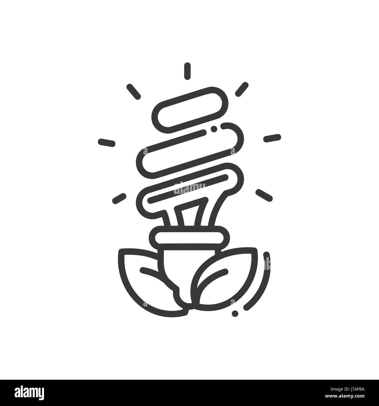 Lampadina - moderno vettore singola icona di linea Illustrazione Vettoriale