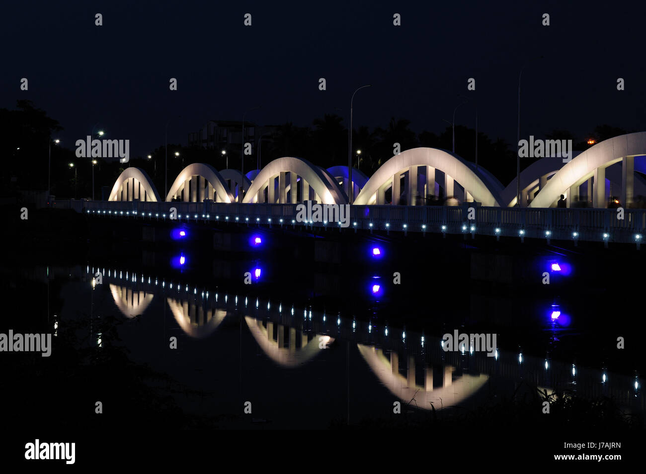 Ponte india sera alba al crepuscolo asiatici spazio di viaggio vacanza vacanze Foto Stock