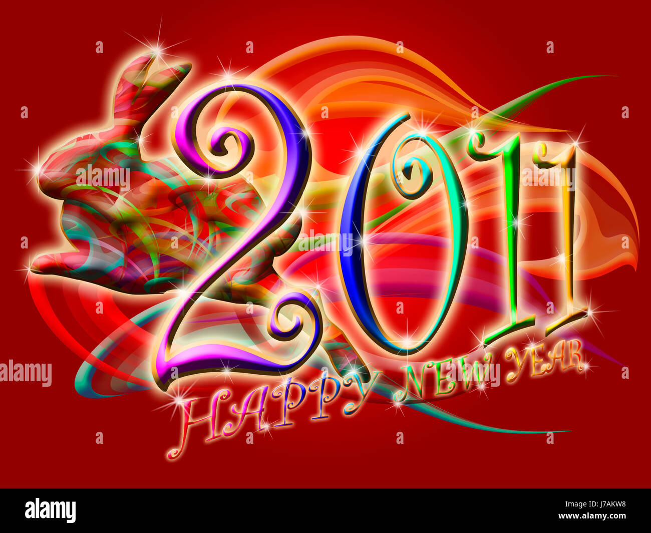 Nuovo rabbit illustrazione dello zodiaco cinese lieto abbastanza ambizioso entusiasta allegro Foto Stock