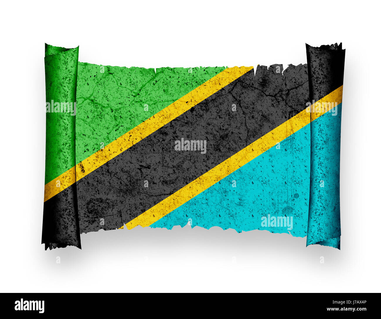 Bandiera della Tanzania Foto Stock