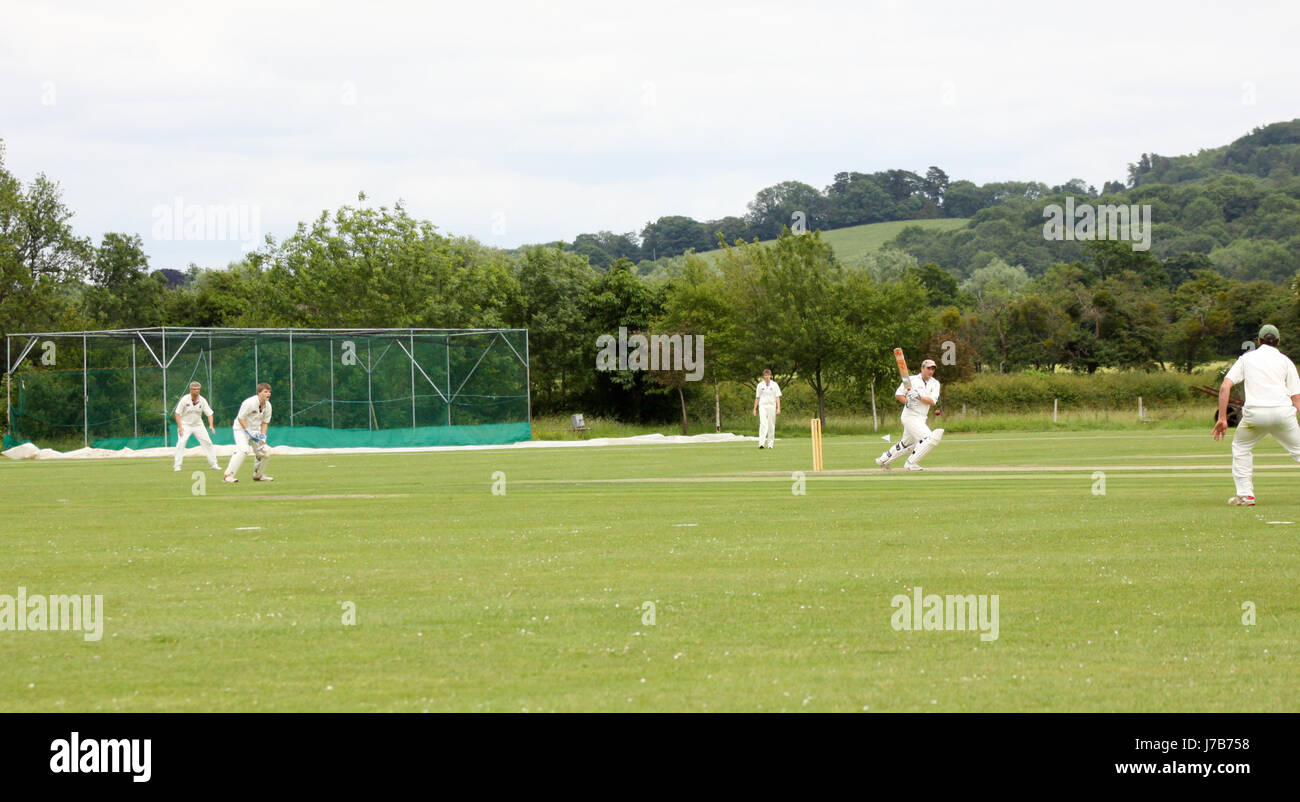 Inglese partita di cricket Foto Stock