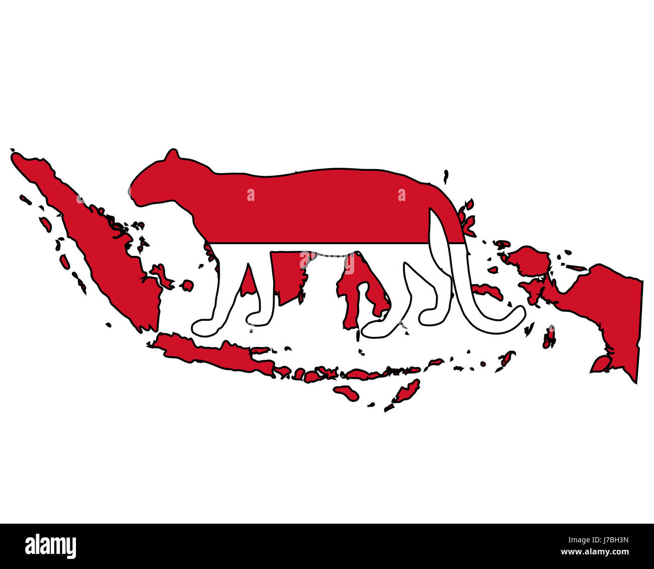 Asia indonesia bandiera cat gatto grande predatore felino leopard segnale di segno facoltativo Foto Stock Asia indonesia bandiera cat gatto grande predatore felino leopard segnale di segno facoltativo Foto Stock
