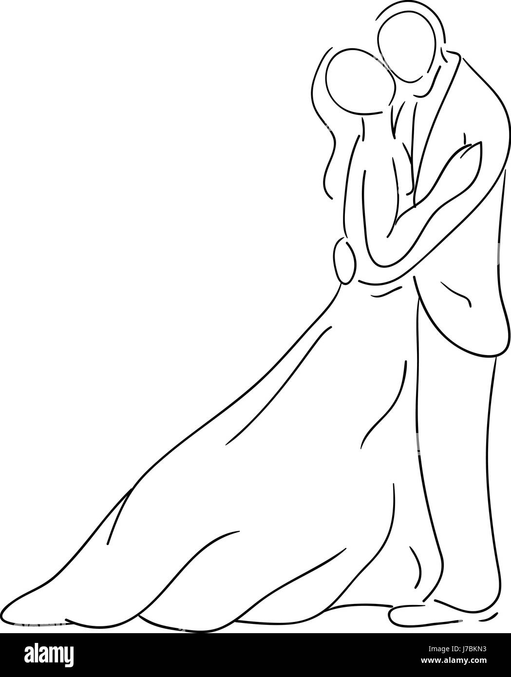 Illustrazione isolato cartoon disegnare donna uomo gli esseri umani persone folk Foto Stock