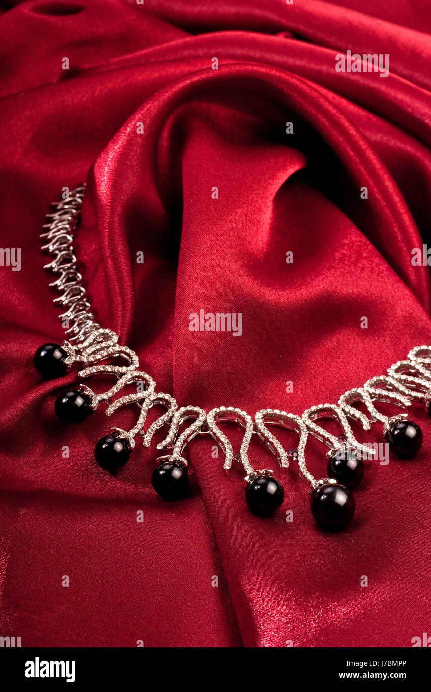 Nero jetblack swarthy deep black accessori Accessori spese di lusso fasti Foto Stock