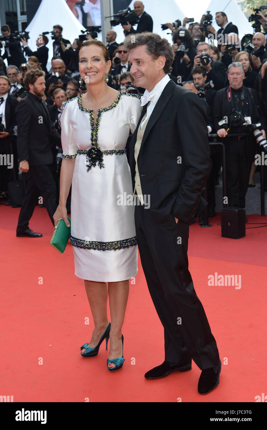 Settantesimo Cannes Film Festival 2017, Red carpet Cannes 70. Nella foto: Carole Bouquet Foto Stock