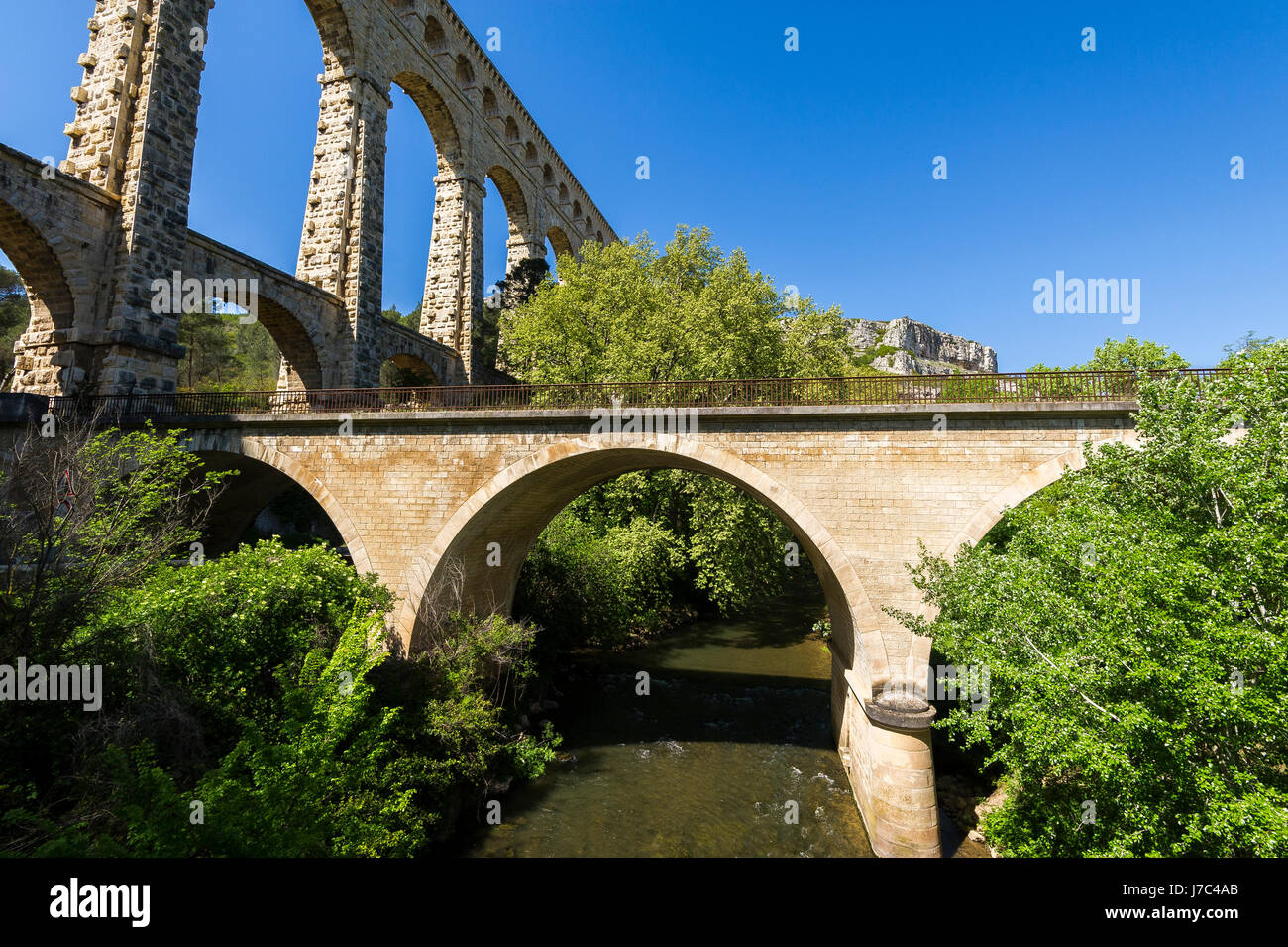 Aqueduc de Roquefavor Aix-en-Provence / Ventabren PACA FRANCIA Foto Stock