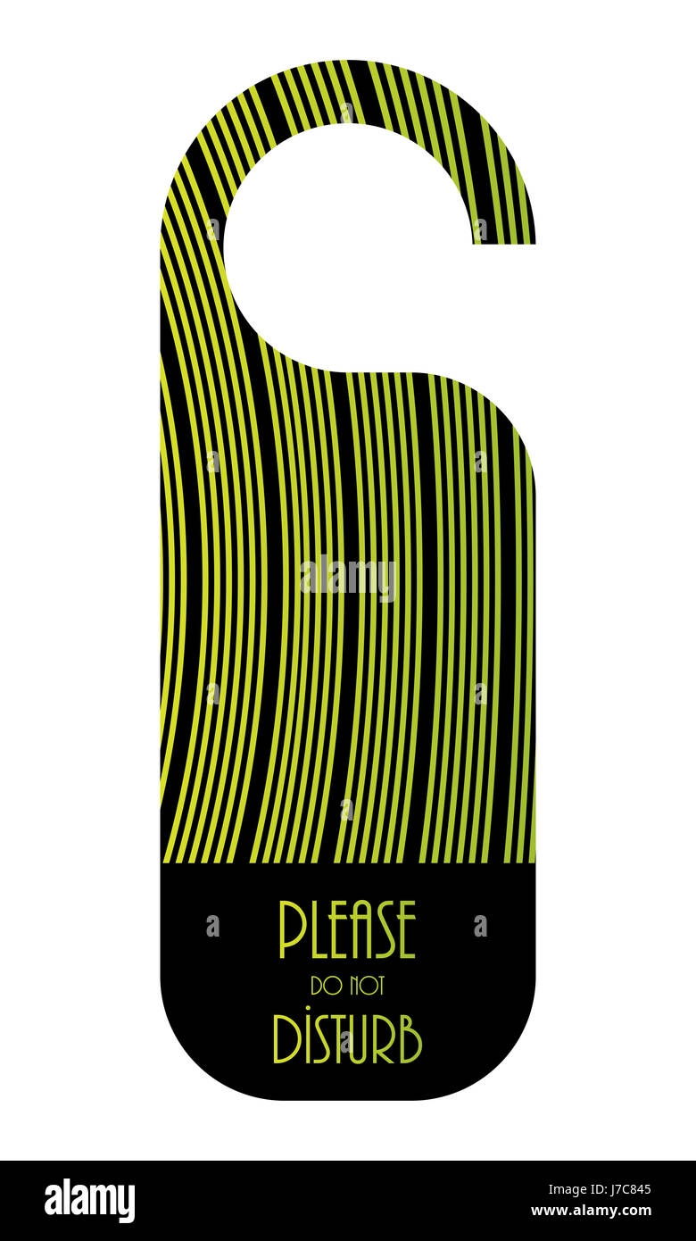 Non disturbare hotel manopola dello sportello, porta appendiabiti con design speciale Foto Stock