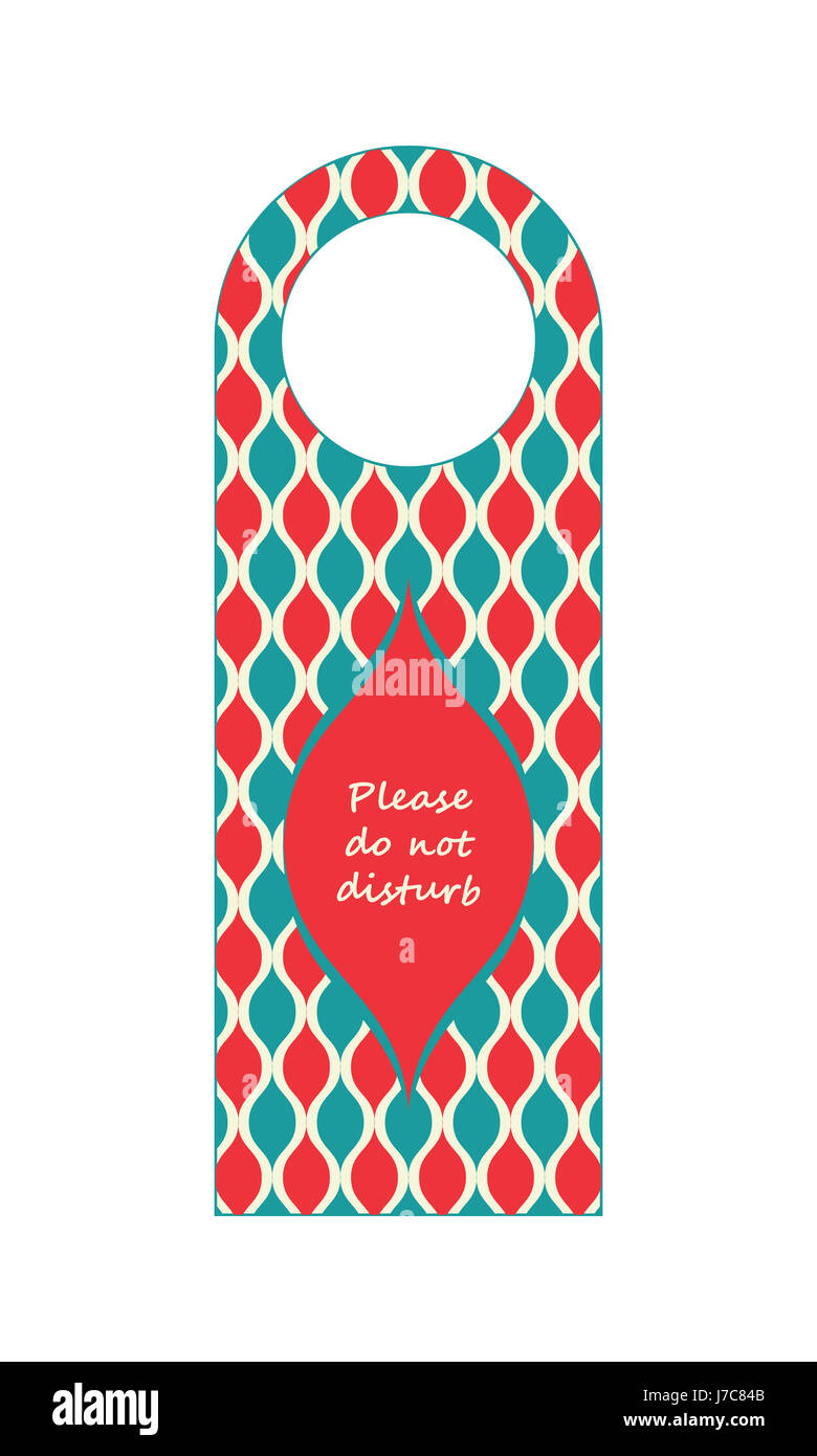 Non disturbare hotel manopola dello sportello, porta appendiabiti con design speciale Foto Stock