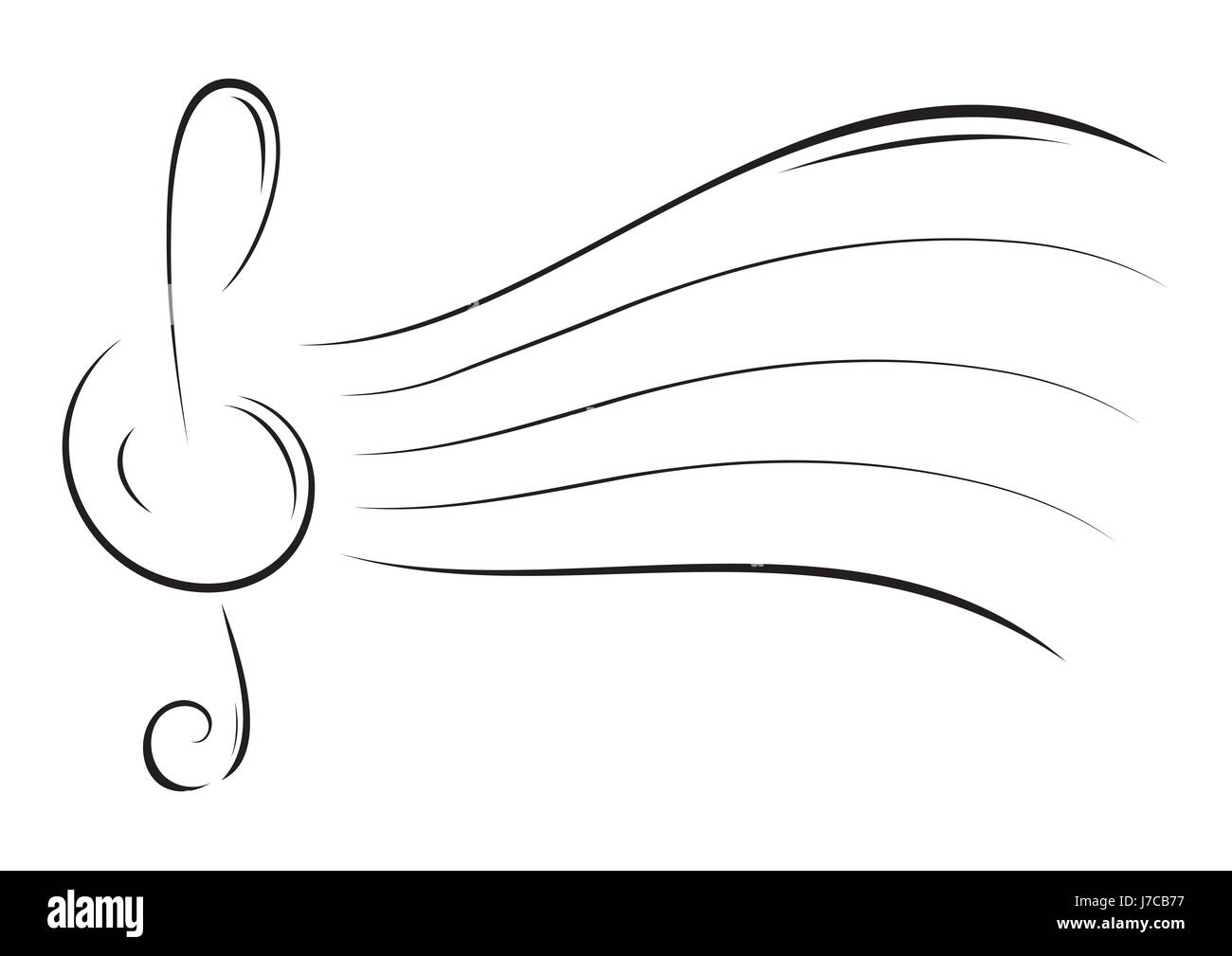 Musica illustrazione musicale violino chiave note schizzo foto copia immagine Foto Stock