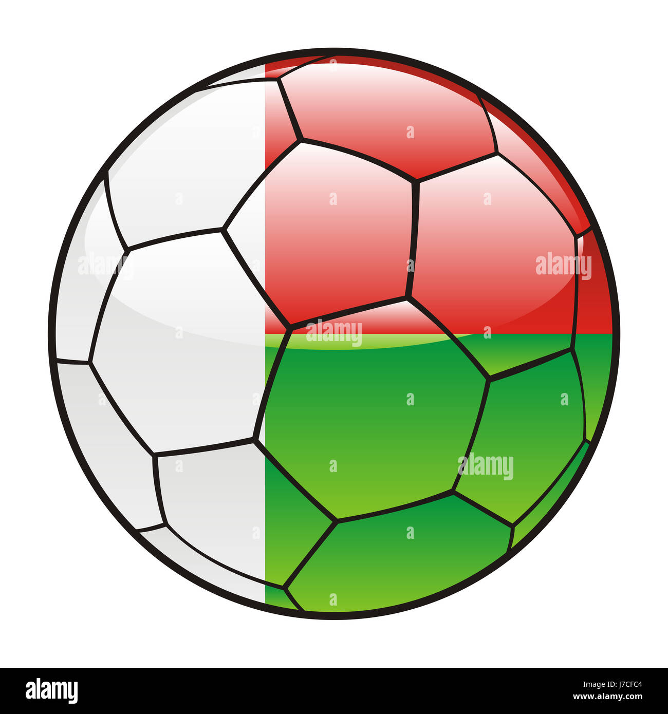 Illustrazione a sfera bandiera madagascar vector sport sport soccer football sport Foto Stock