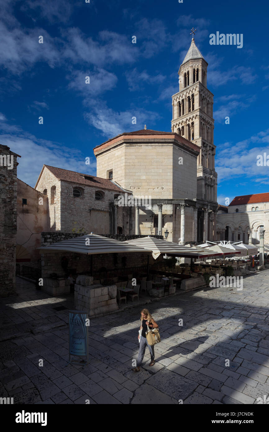 San Domnio Cattedrale dal giorno, Split, Croazia Foto Stock