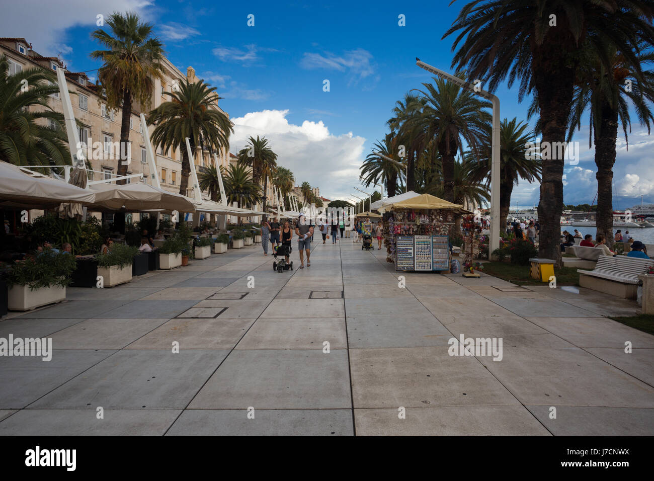 Famosa passeggiata lungomare in citta di Spalato, Dalmazia, Croazia Foto Stock