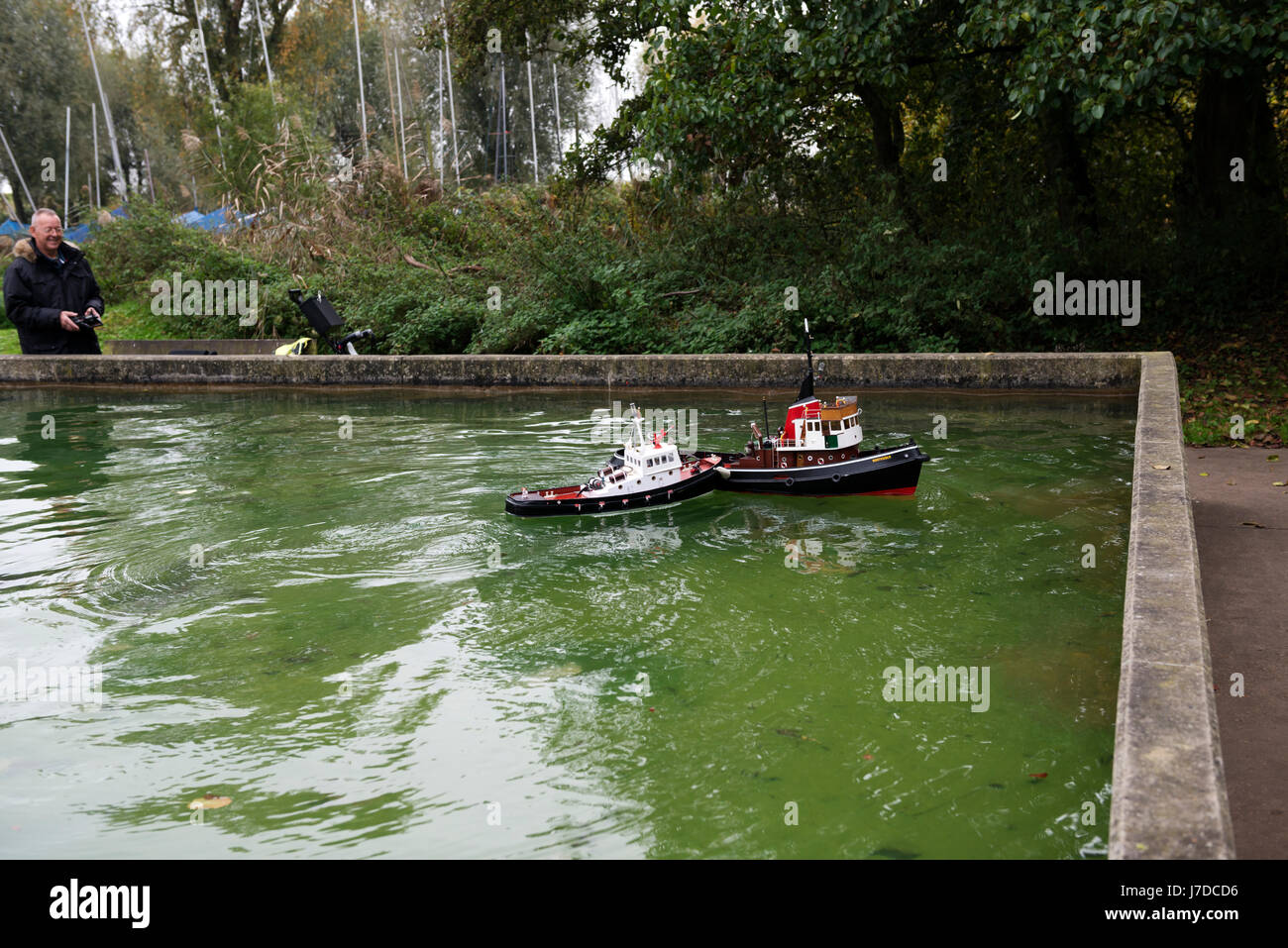 Radio Controlled modellini di barche, Woodbridge, Suffolk, Regno Unito. Foto Stock