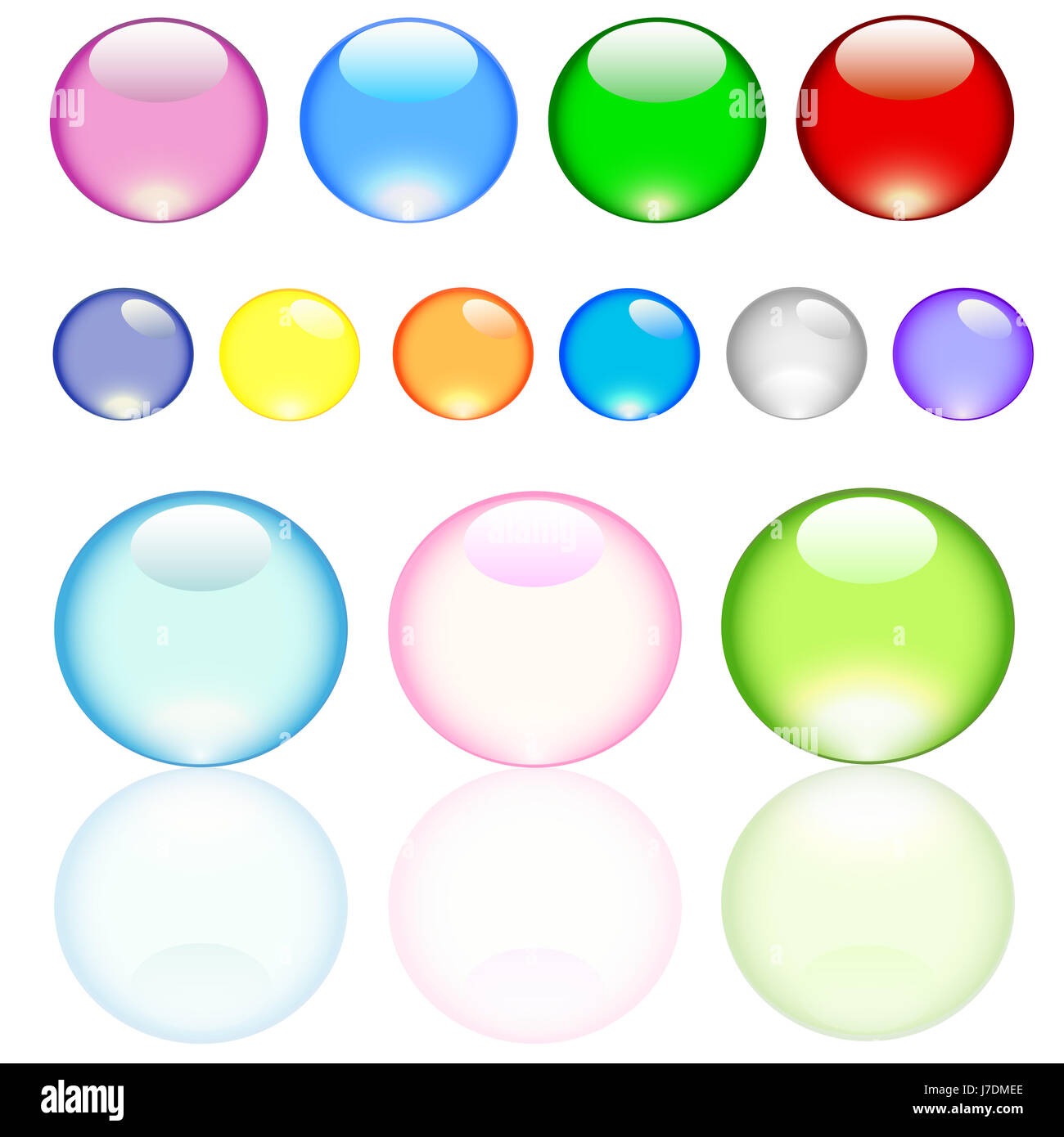 Set colorato con perline di vetro Foto Stock