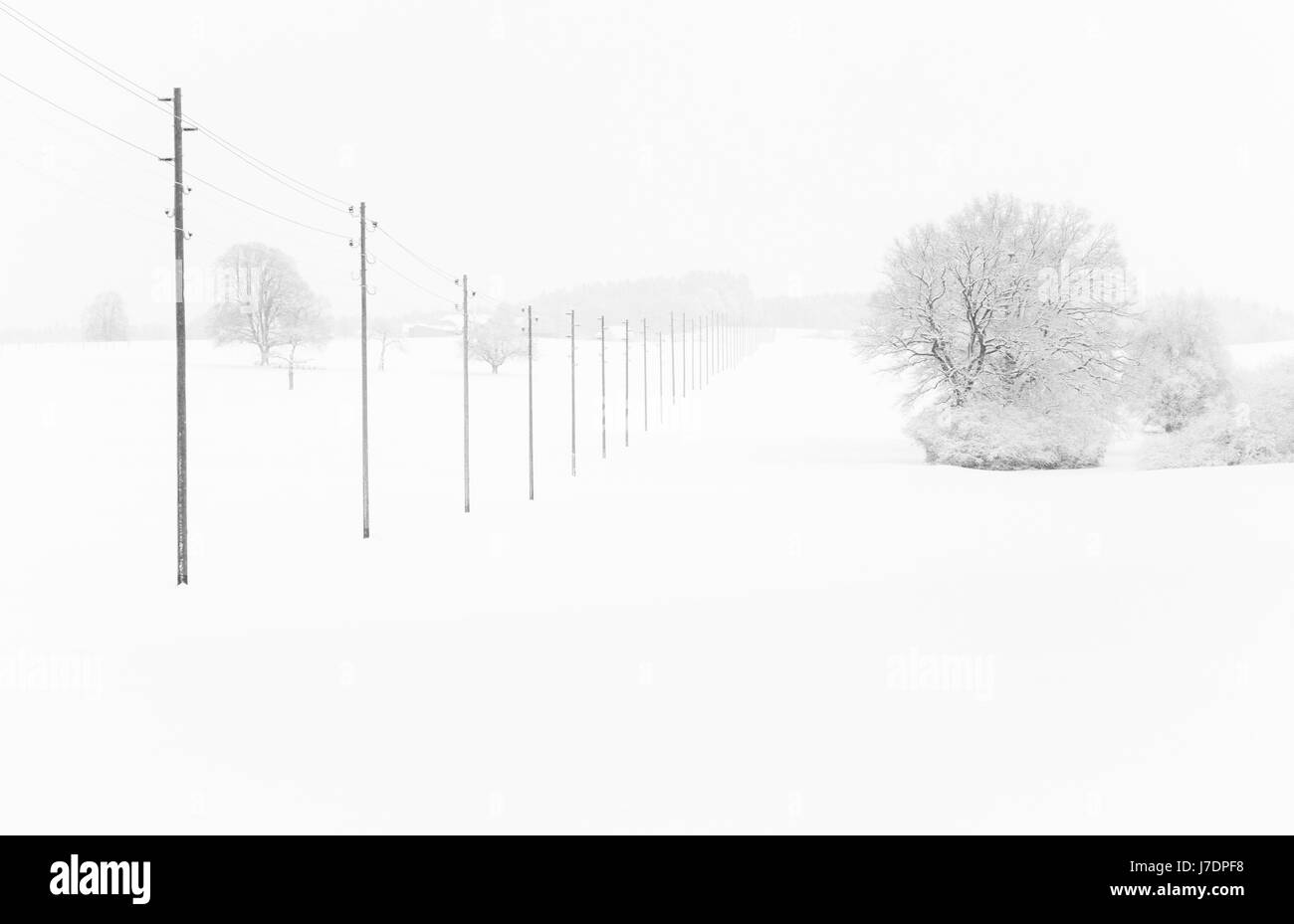 Neve invernale di coke materiale cocaina farmaco anestetico farmaco dipendenza paesaggio Foto Stock