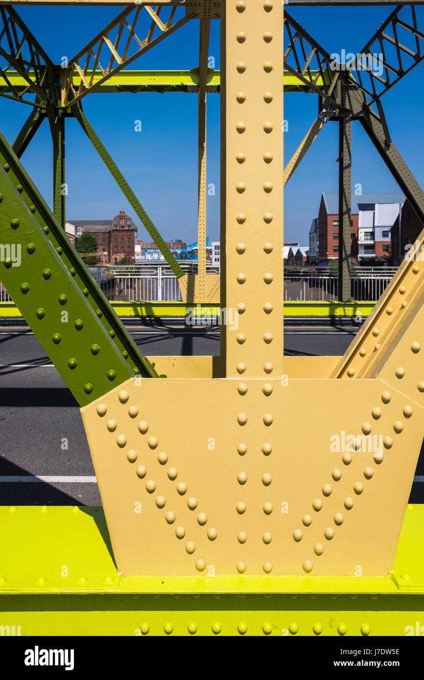 Sollevamento Drypool ponte sopra il fiume Hull Kingston Upon Hull, Yorkshire, Inghilterra, Regno Unito Foto Stock