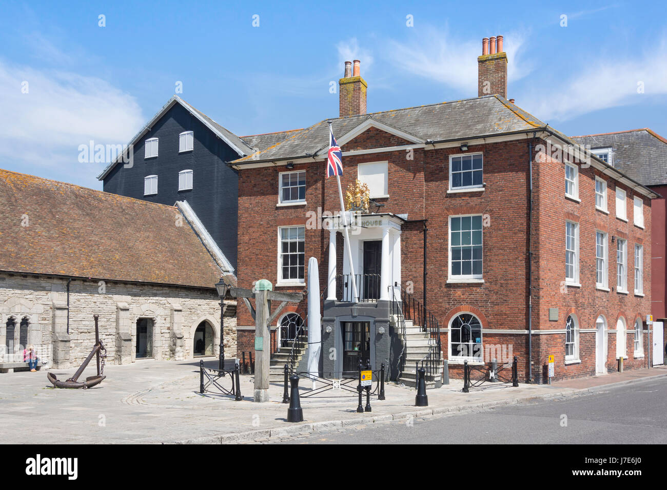 La vecchia casa doganale, Quay, Poole, Dorset, England, Regno Unito Foto Stock