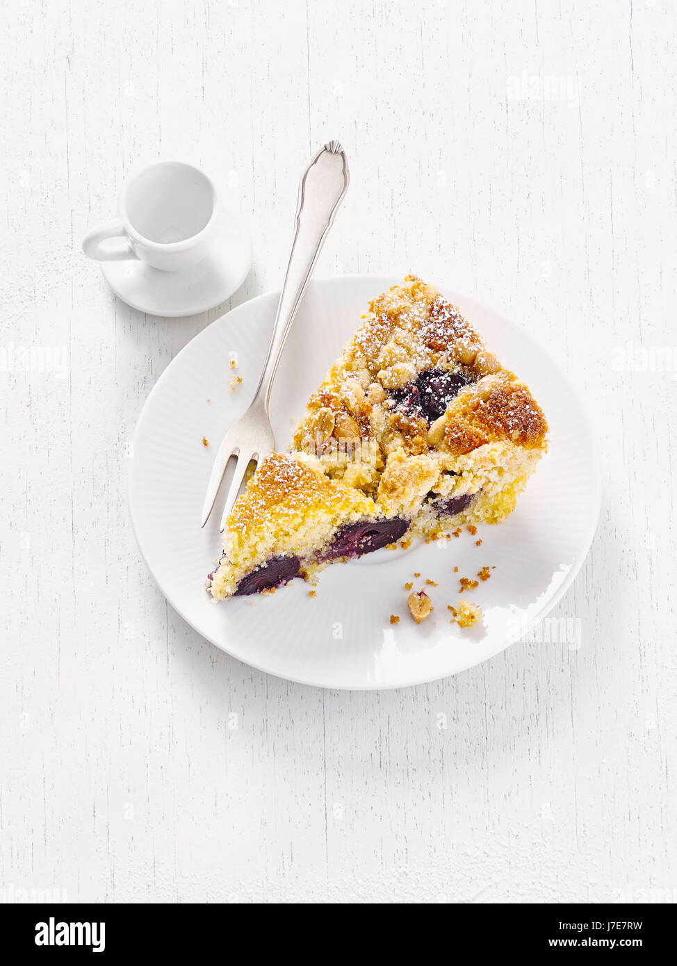Cherry crumble cake Foto Stock