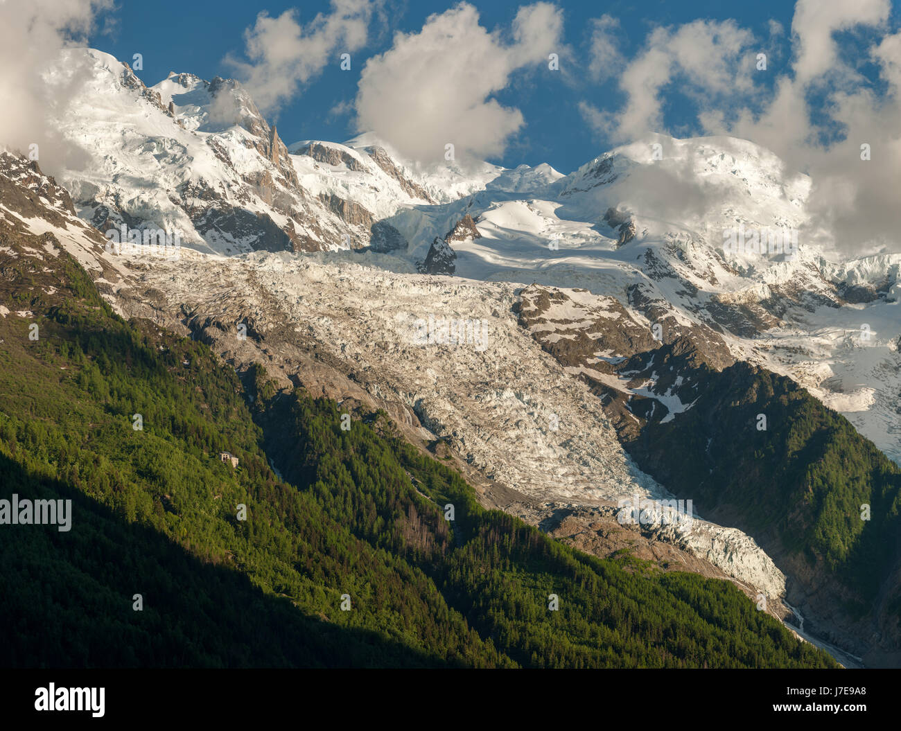 Les Bossons ghiacciaio al Mont Blanc Foto Stock