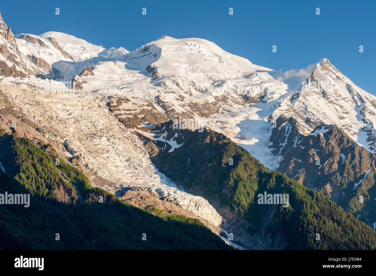 Il massiccio del Monte Bianco, Chamonix, Francia Foto Stock