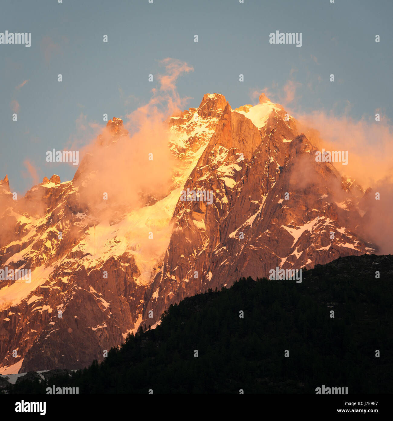 Montagne di Chamonix Foto Stock