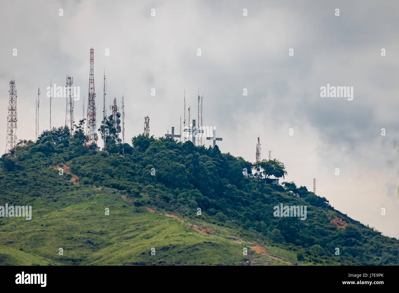 Collina delle Tre Croci (Cerro de las Tres Cruces) - Cali, Colombia Foto Stock