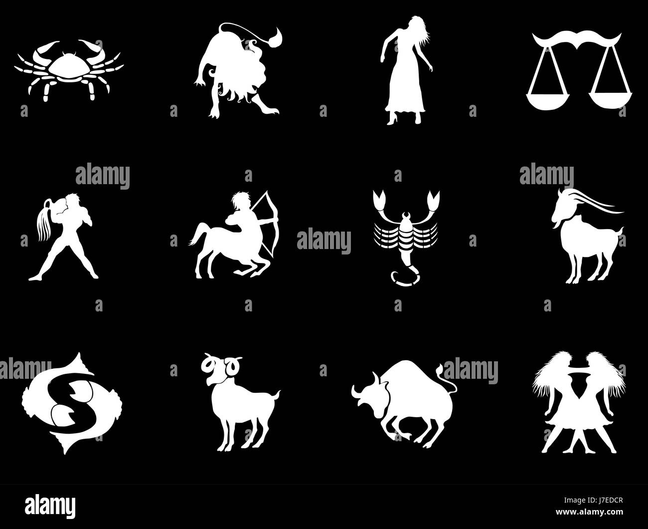 12 zodiaco Foto Stock