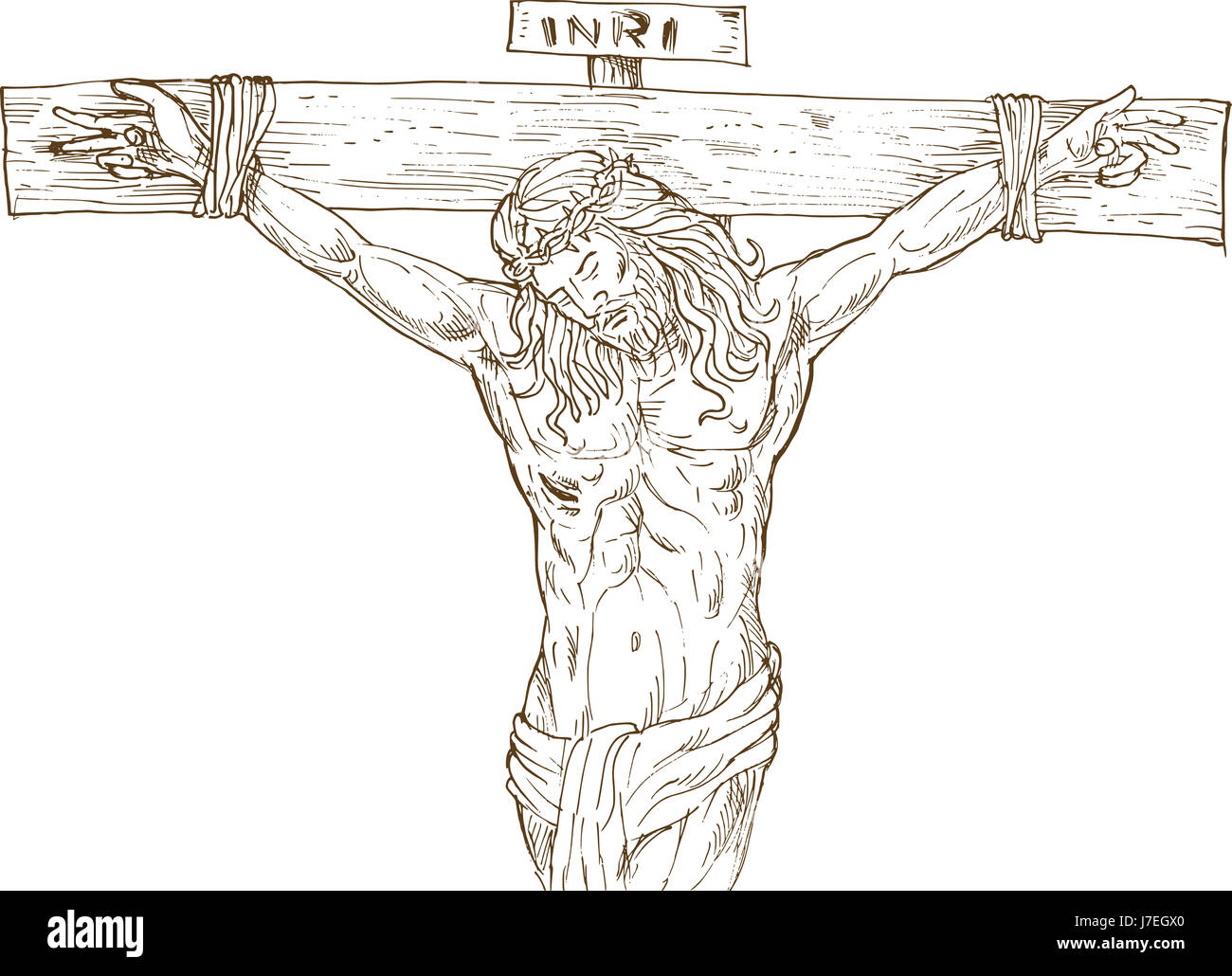 gesù in croce disegno facile