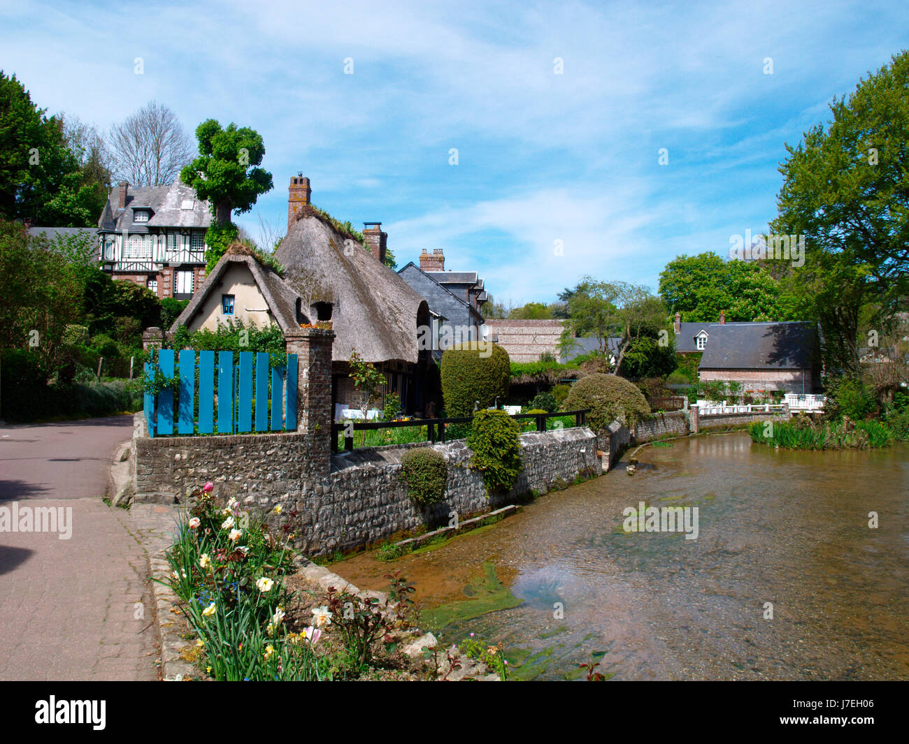 Veules-les-ROSE (Normandia, Francia) Foto Stock