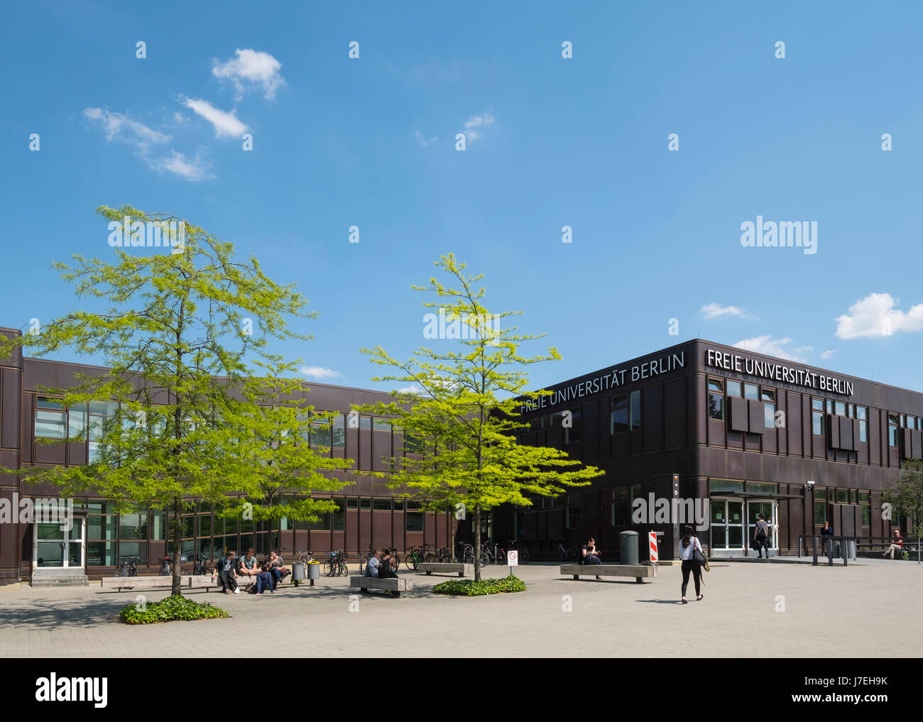 Gli edifici degli studenti del campus alla Libera Università di Berlino Dahlem ,Berlino Germania Foto Stock