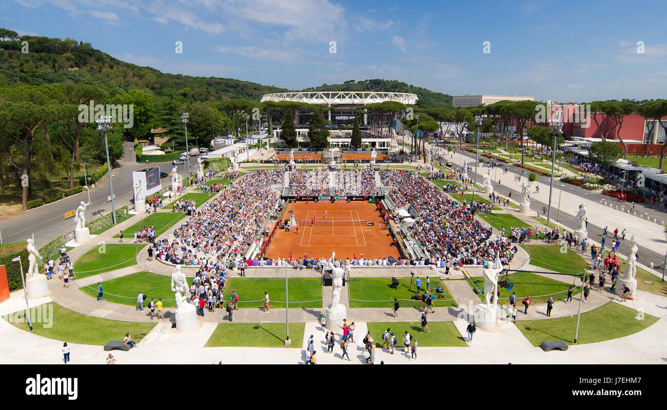 Roma, Italia - 18 maggio : atmosfera del 2017 Internazionali BNL d'Italia WTA Premier 5 torneo di tennis Foto Stock