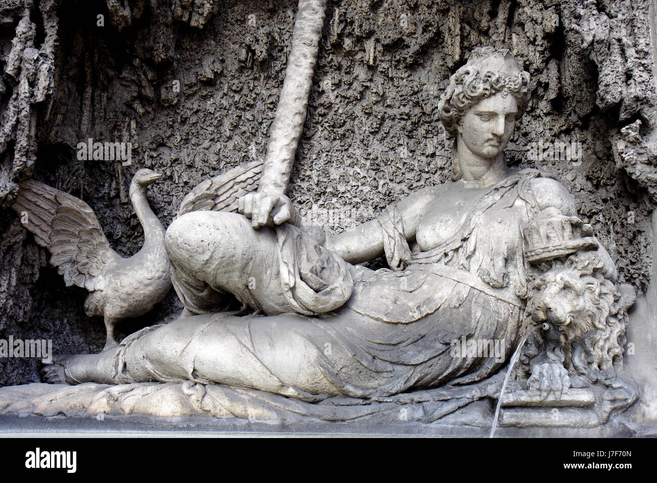 Statua di quattro roma roma fontane romane Viaggi su Acqua dio arte cultura colore Foto Stock