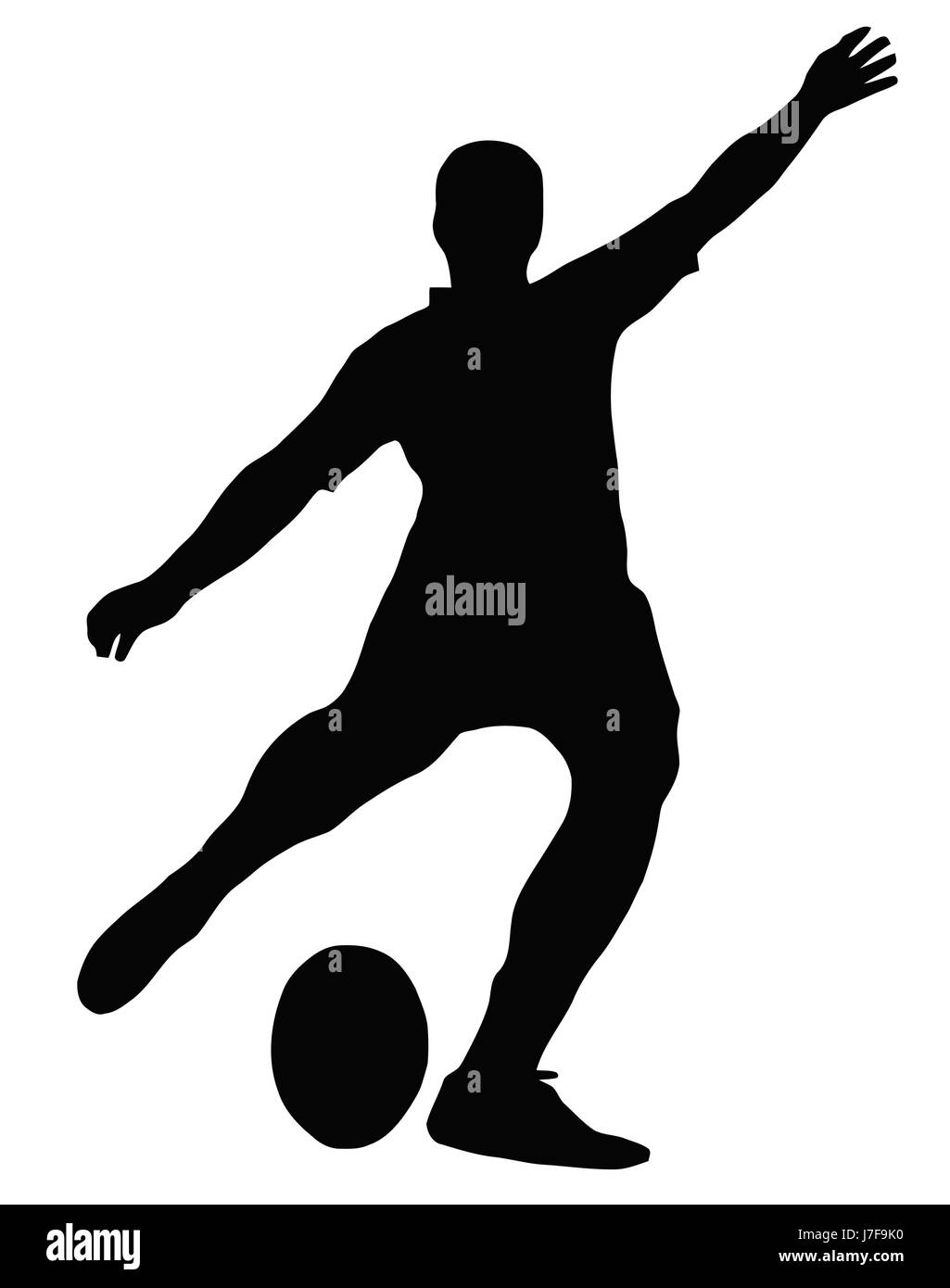 Sport silhouette a sfera posto kick rugby calcio profilo sport arte Foto  stock - Alamy