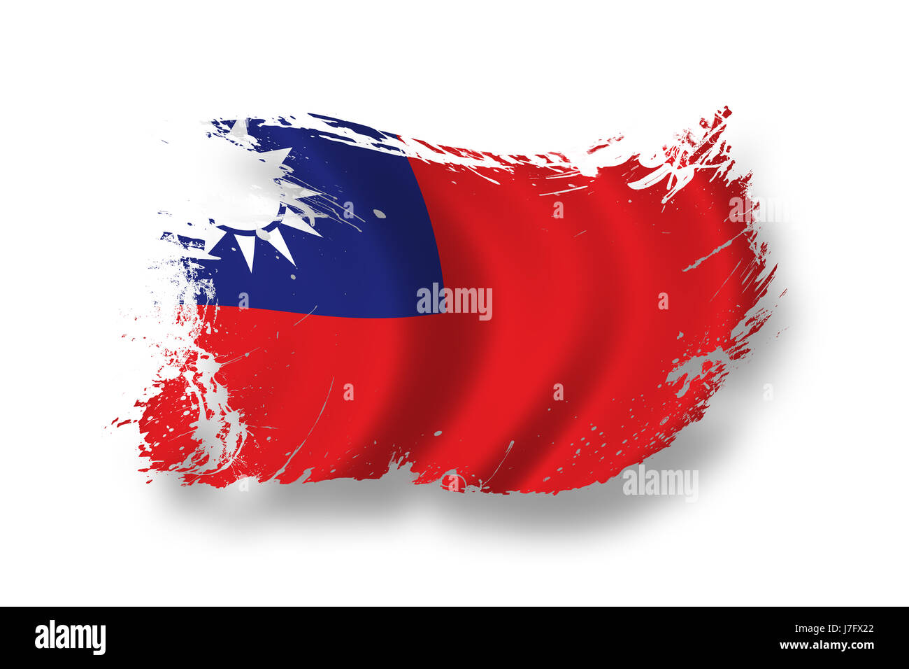 Bandiera nazionale di Taiwan colpo di bandiera nazionale di Taiwan pittogramma il pittogramma Foto Stock