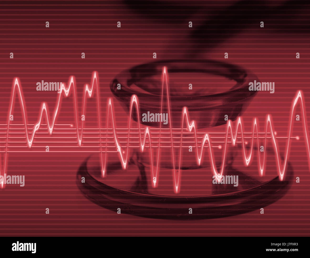 Suono medicalmente medical electronics scienza assicurazione emergenza illustrazione Foto Stock