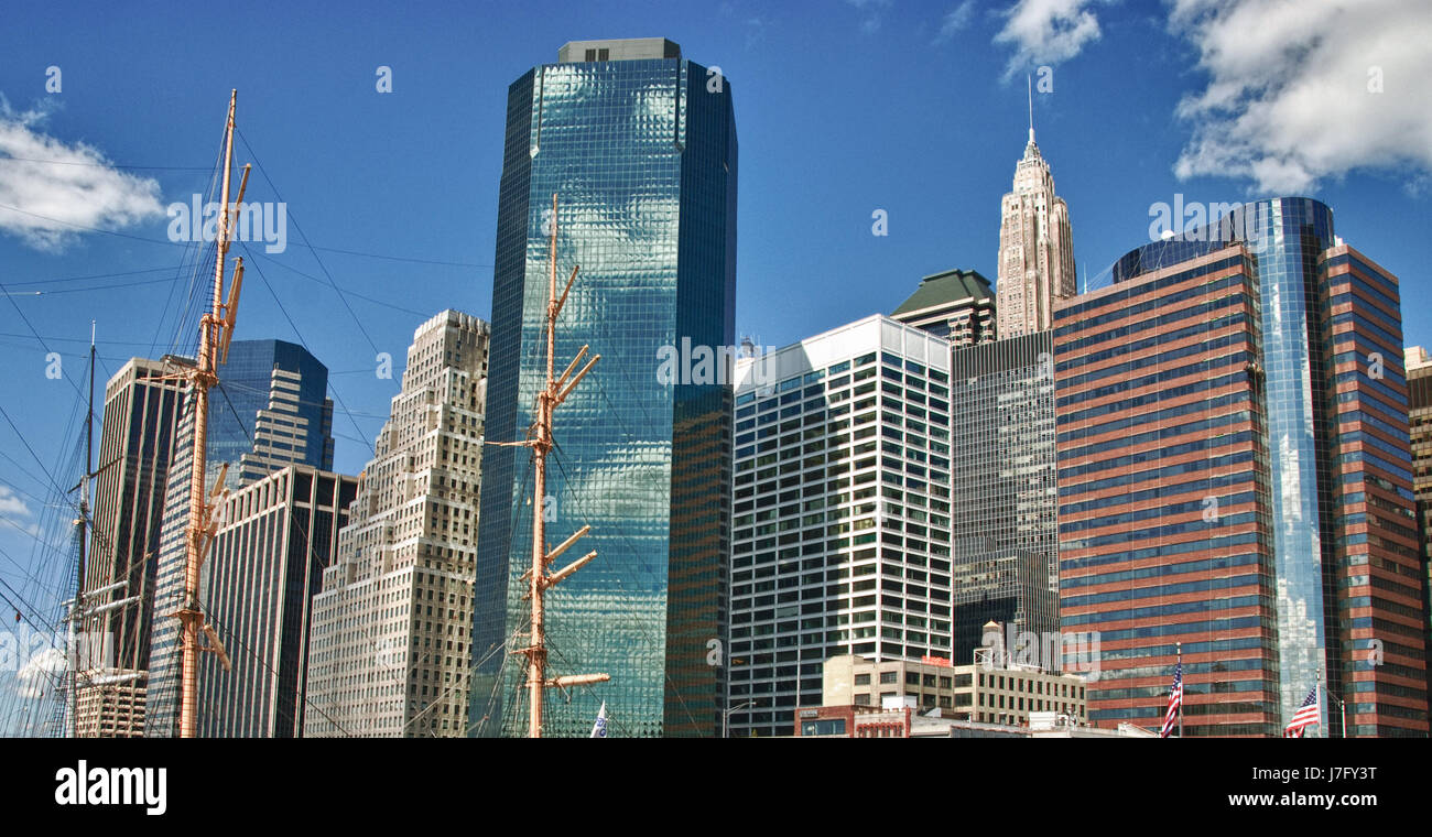 Gli edifici della città della città americana america attrazione rapporti aziendali business deal Foto Stock