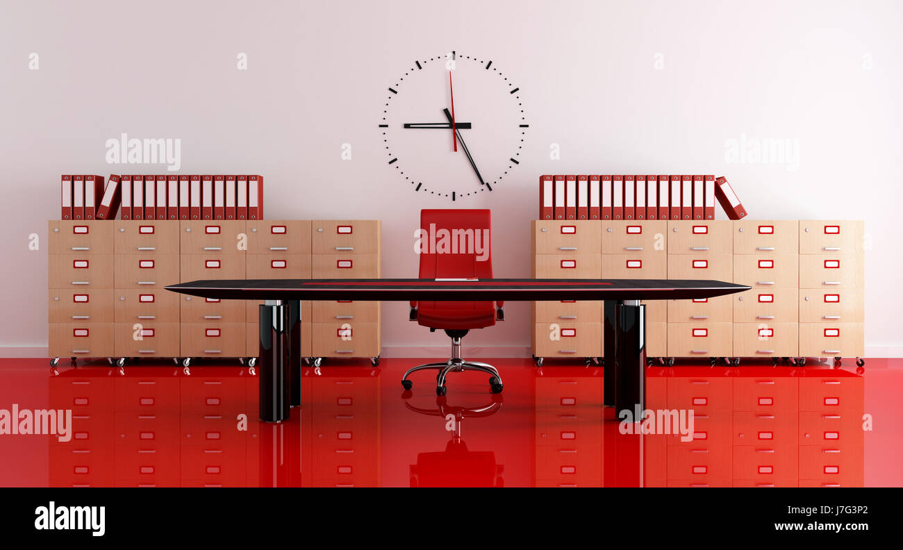 Mobili per ufficio interno rapporti aziendali trattare transazioni aziendali business Foto Stock