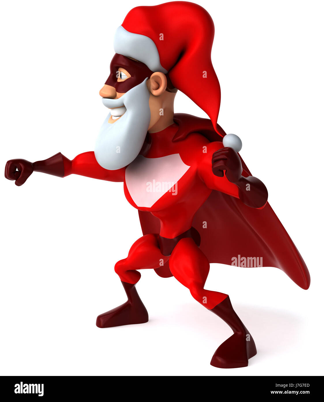 Forte eroe di natale cartoon super prima classe supereroe xmas X-mas mask Foto Stock