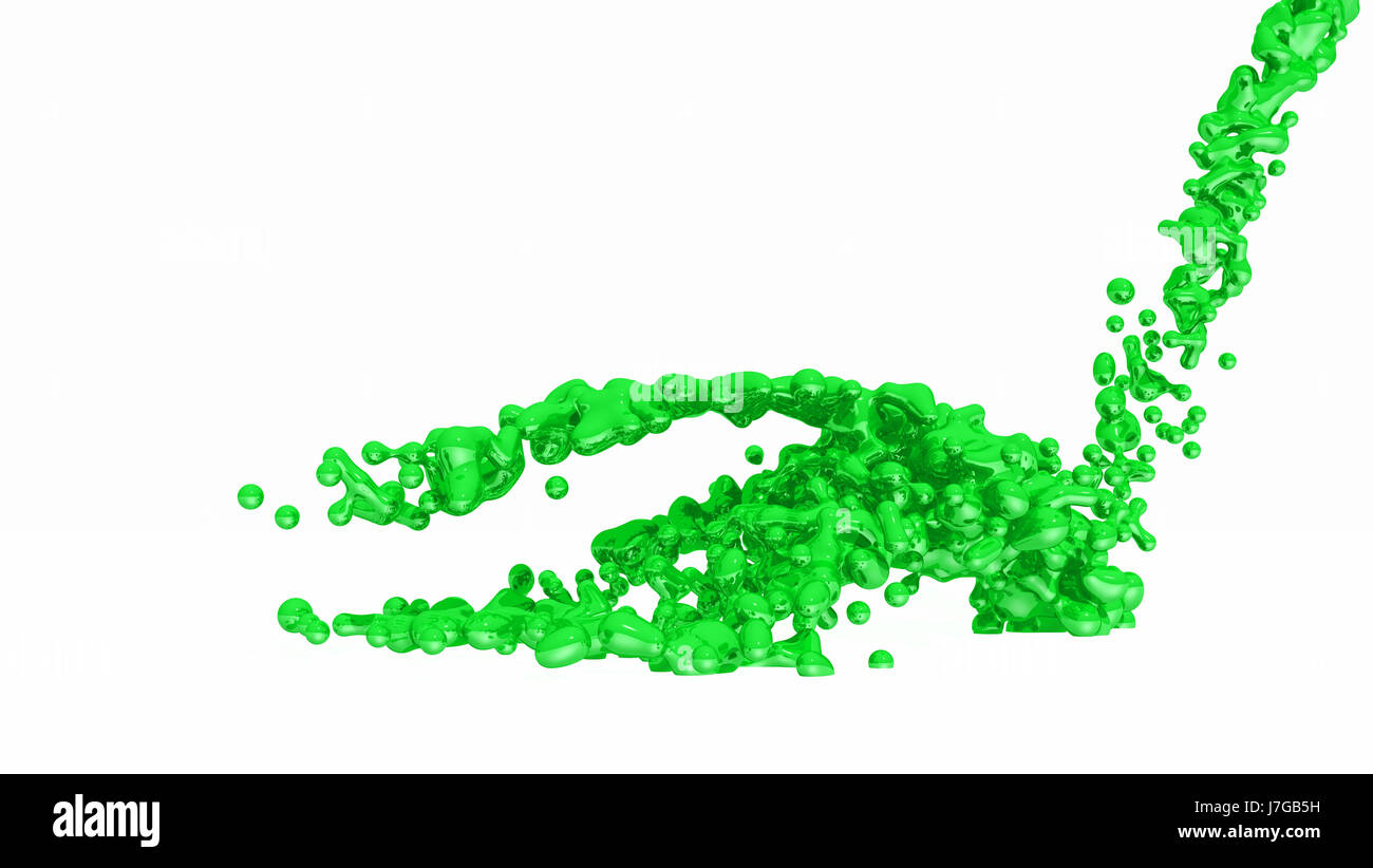 Verde bolla d'onda sorgente acqua minerale acqua rinvio movimento di spostamento Foto Stock