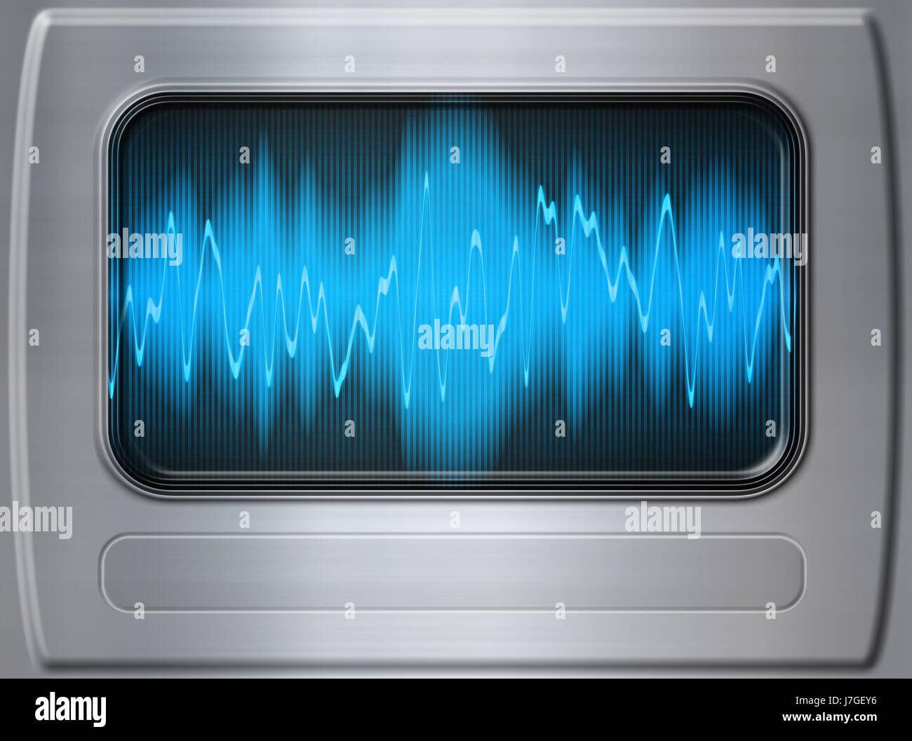 Suono di musica elettronica la scienza in acciaio metallo illustrazione candelette di tecnologia radio Foto Stock