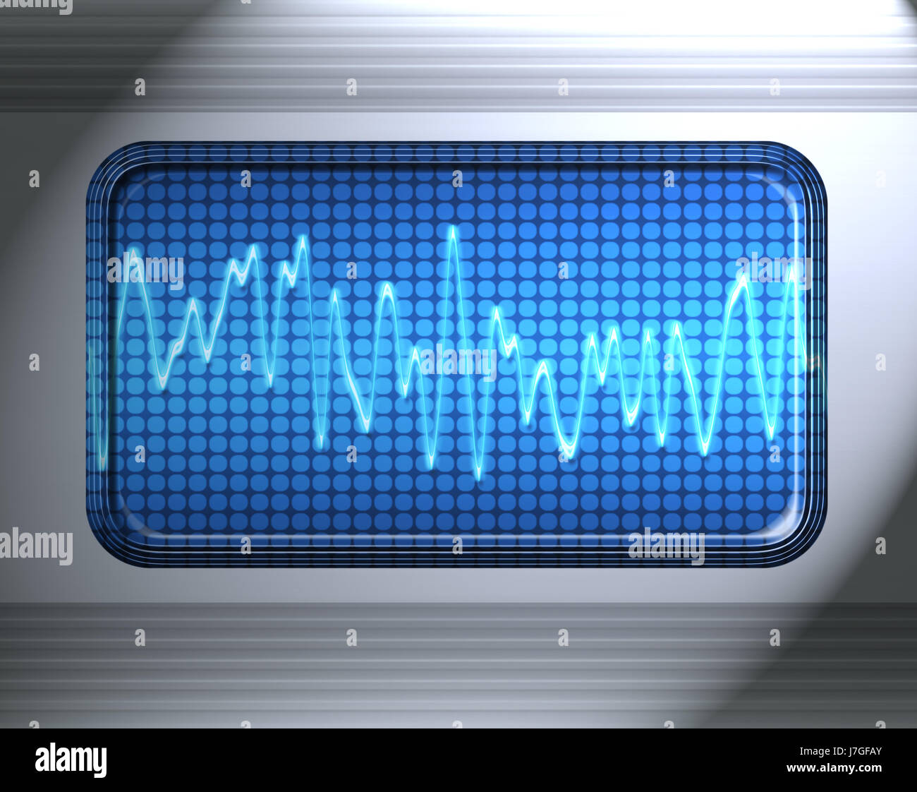 Suono di musica elettronica scienza illustrazione candelette di tecnologia radio abstract Foto Stock