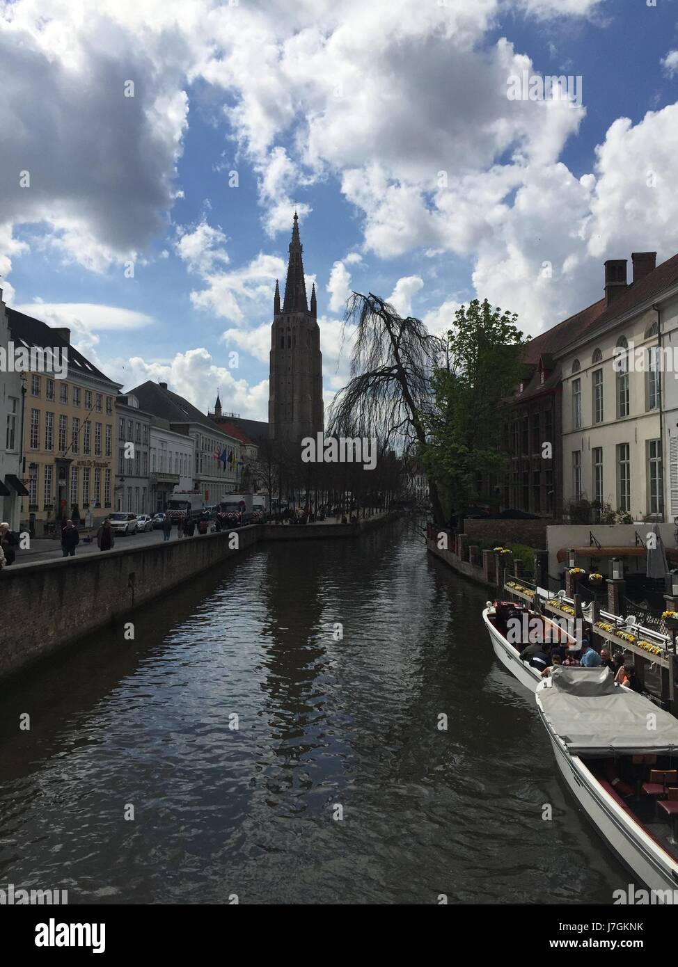 Canal a Bruges, Belgio Foto Stock