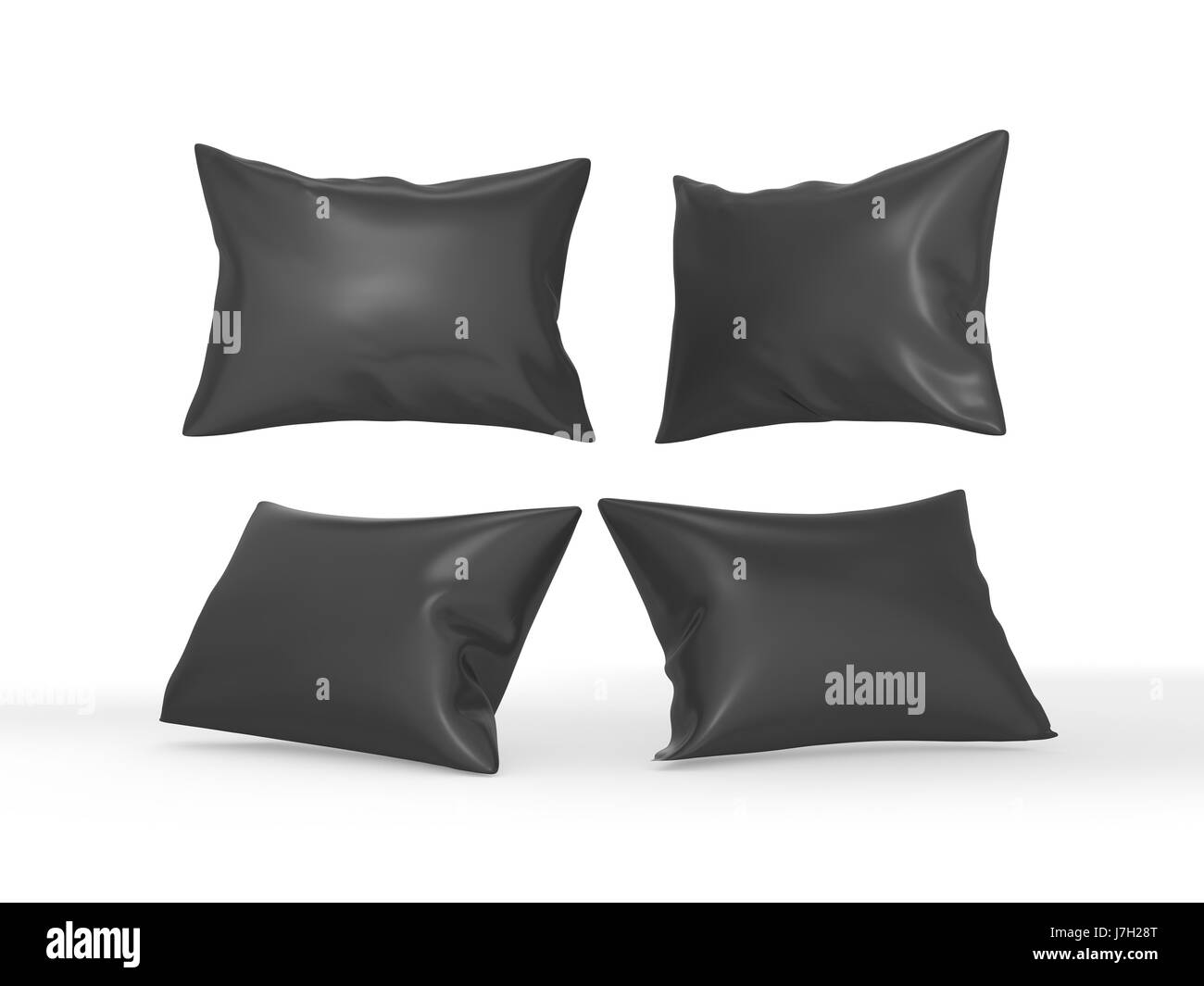 Bianco nero boudoir cuscino con tracciato di ritaglio Foto Stock