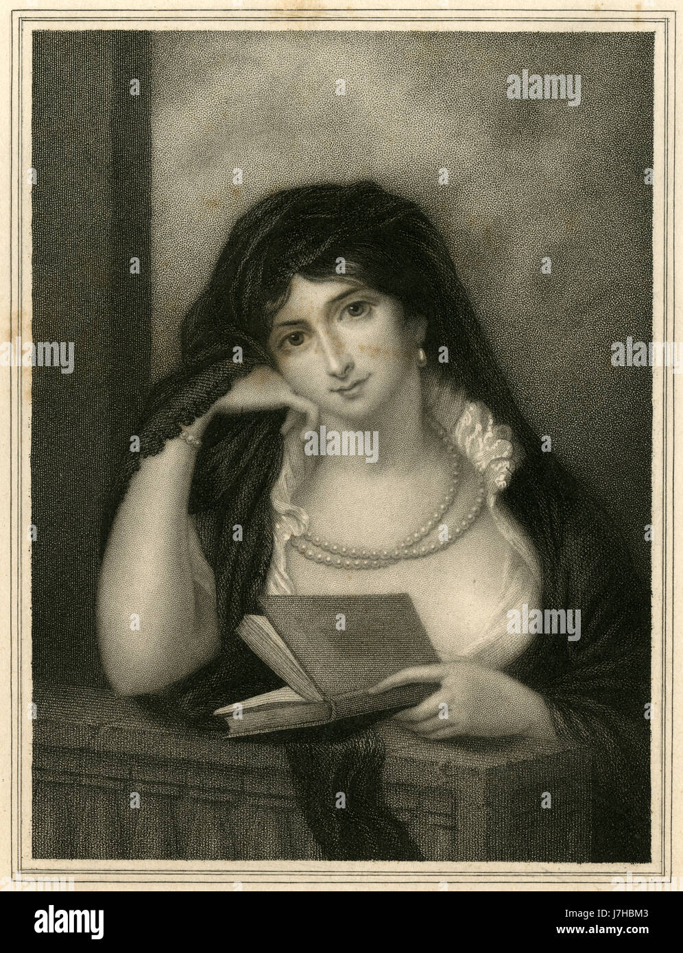 Antique c1840 incisione, Elizabeth Dowager, contessa di Erroll. Elizabeth Dowager (1762-1831) era la vedova di George fieno, xvi conte di Erroll. Fonte: incisione originale. Foto Stock