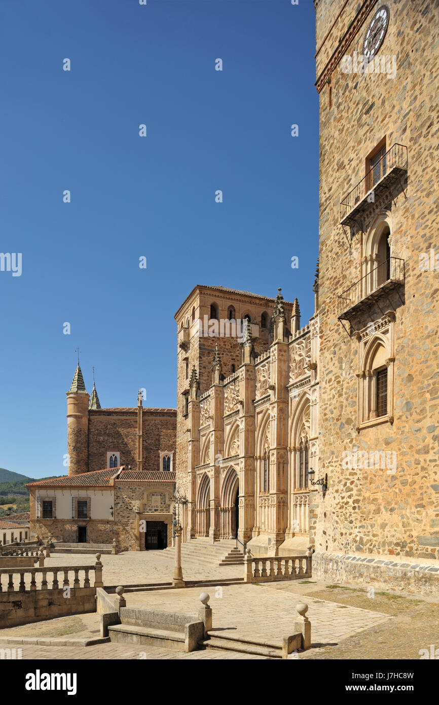 Real Monasterio de Nuestra Señora de Guadalupe, Cáceres, Estremadura, Spagna Foto Stock