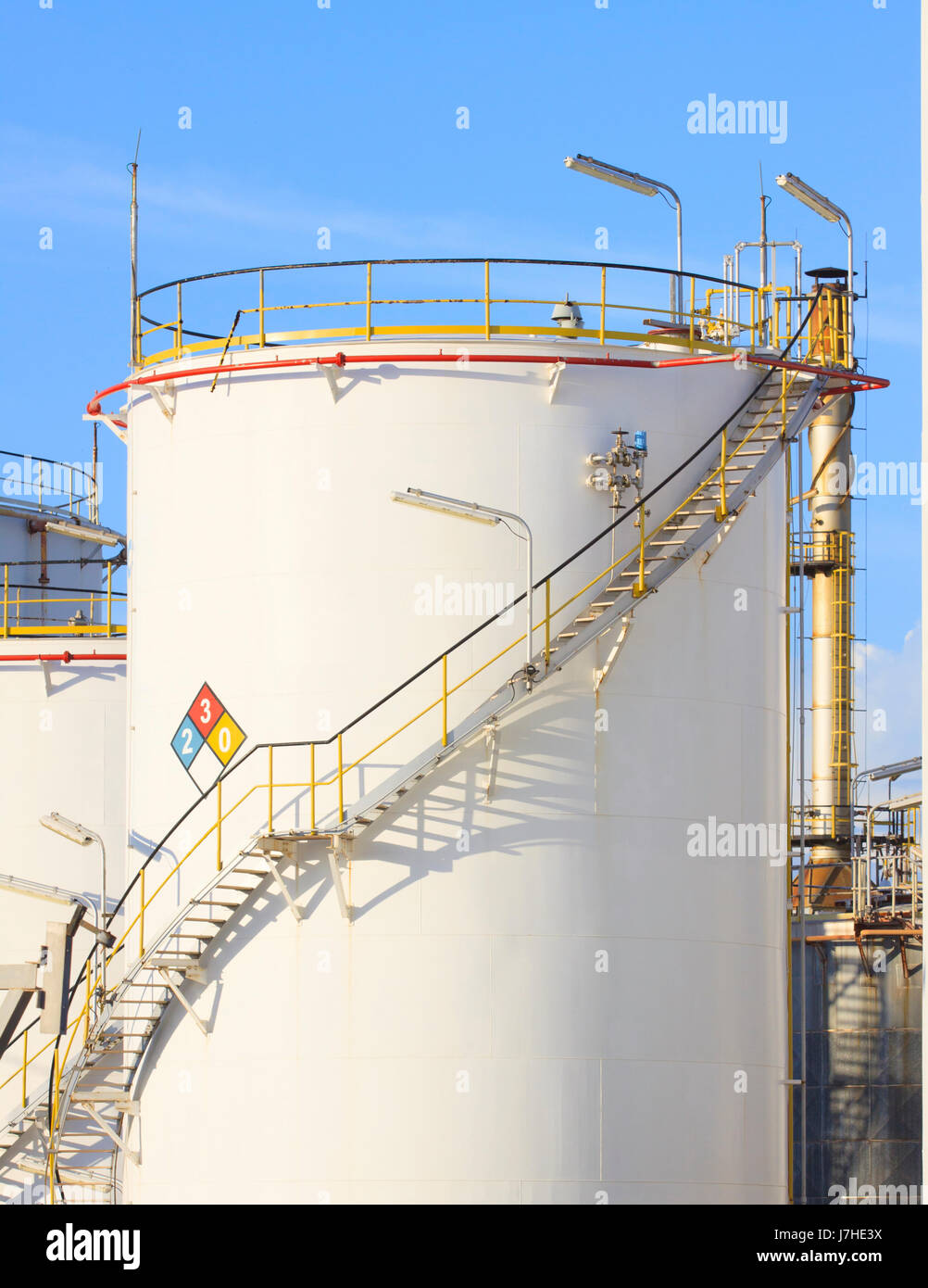 La modalità RFM estratto del serbatoio di sostanze chimiche nel portaoggetti impianto petrolchimico di raffineria utilizzare come industria sullo sfondo della scena Foto Stock