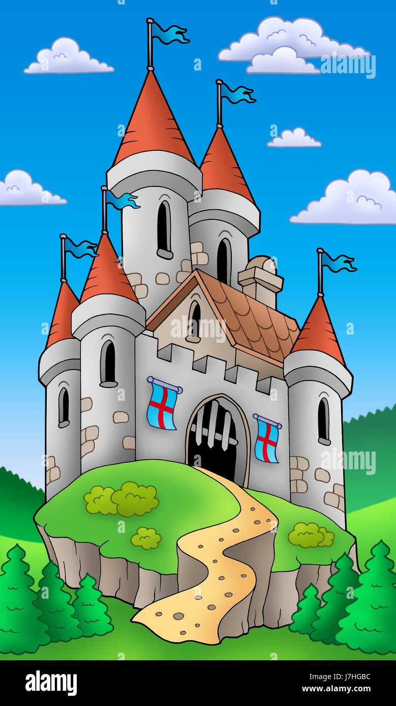 Costruzione casa romantica fantasia nobile castello racconto fairy chateau house building Foto Stock