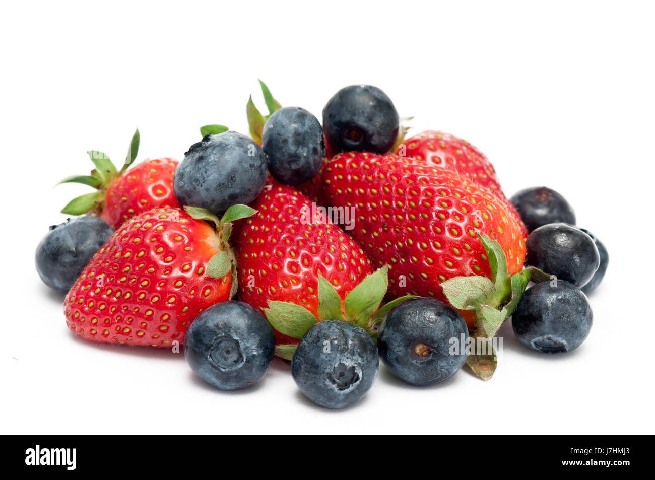 Vitamina frutta bacche Fragole huckleberries cibo blu aliment vitamine Foto Stock