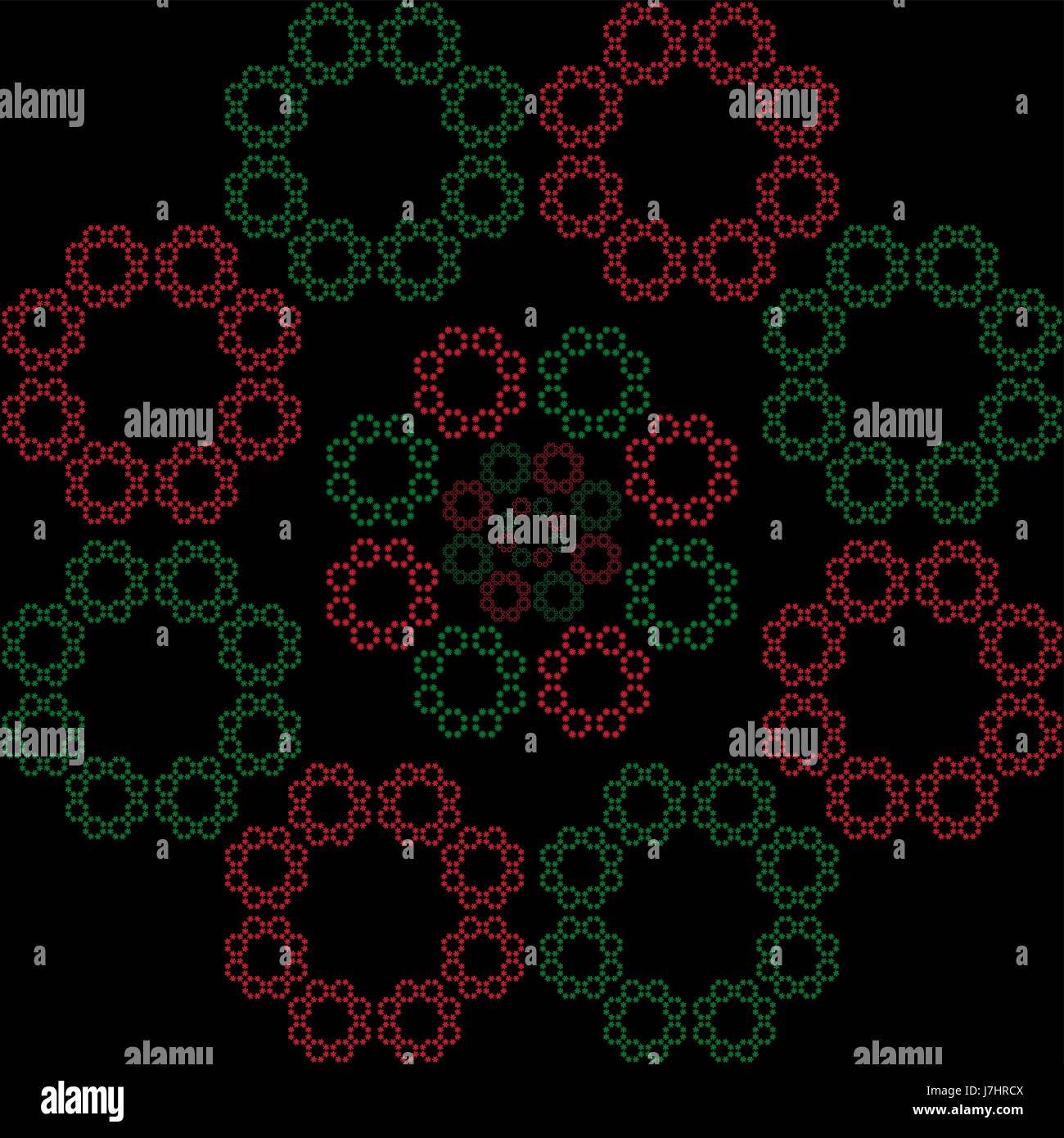 Fractal pattern senza giunture. Tessitura tradizionale con figure geometriche forme ornamentali. Vettore illustrazione alla moda. Illustrazione Vettoriale